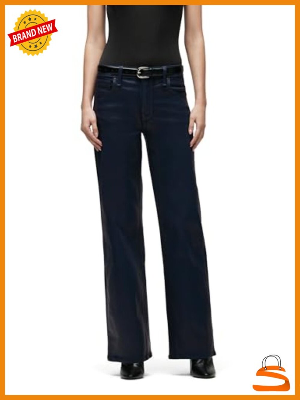 High Rise Wide Leg Jean Premium Non-Stretch Denim